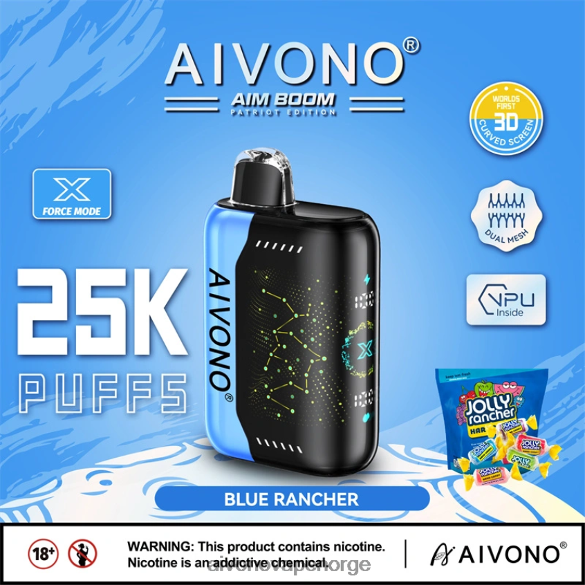 Aivono AIM BOOM 25 000 blå rancher - 4V8N6H344 Aivono Vape Reddit