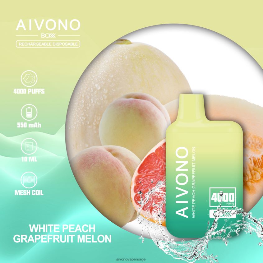 Aivono AIM BOXX 4000 hvit fersken grapefrukt melon - 4V8N6H224 Aivono Vape Reddit
