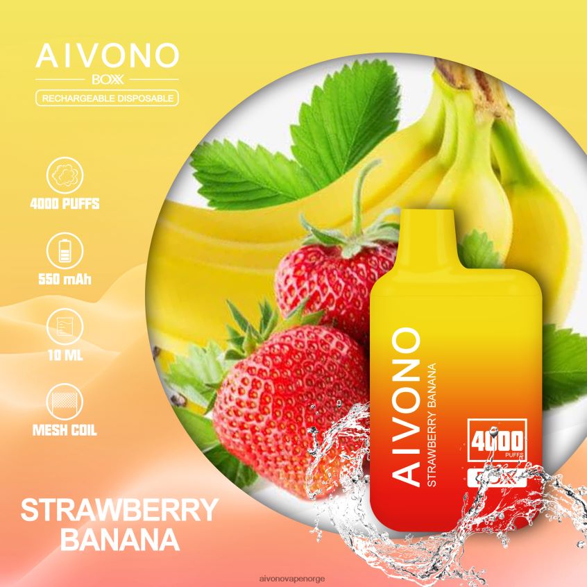Aivono AIM BOXX 4000 jordbær banan - 4V8N6H231 Aivono Vape