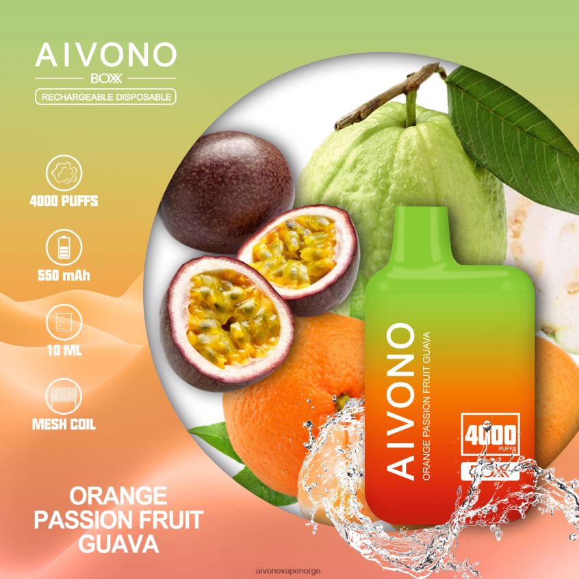 Aivono AIM BOXX 4000 oransje pasjonsfrukt guava - 4V8N6H212 Aivono Vape Reddit