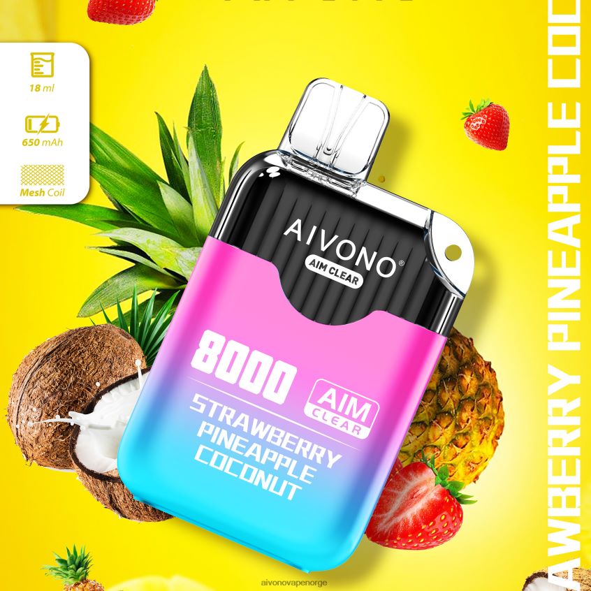 Aivono AIM CLEAR 8000 jordbær ananas kokos - 4V8N6H207 Aivono Vape