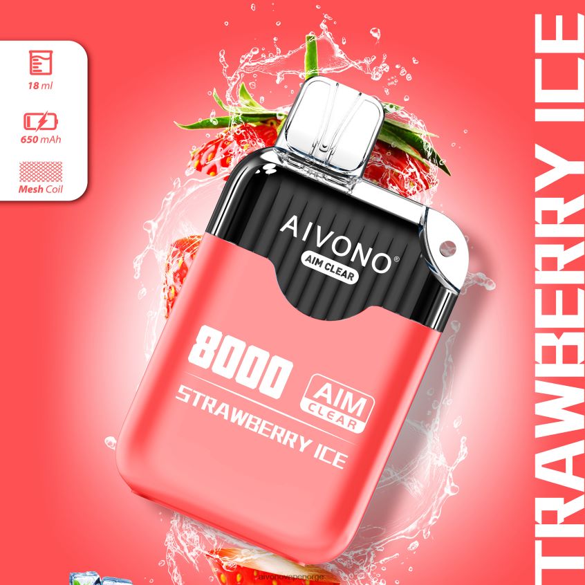 Aivono AIM CLEAR 8000 jordbæris - 4V8N6H205 Aivono Vape Norge