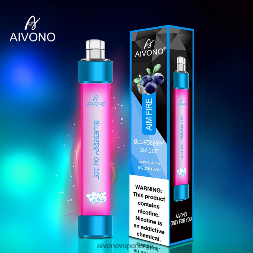 Aivono AIM FIRE 1000 blåbær på is - 4V8N6H326 Aivono Vape Reddit