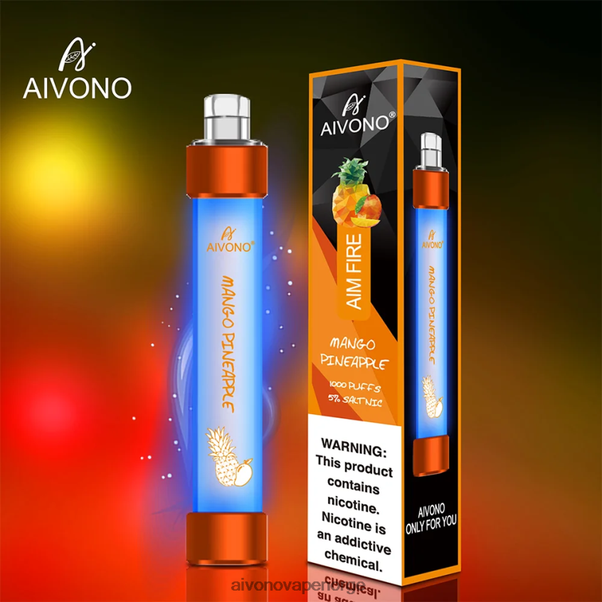 Aivono AIM FIRE 1000 mango ananas - 4V8N6H331 Aivono Vape Norge