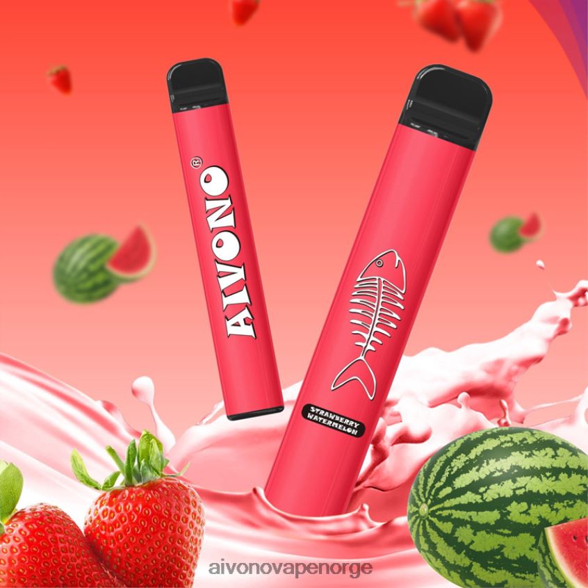Aivono AIM FISHBONE 600 jordbær vannmelon - 4V8N6H282 Aivono Vape