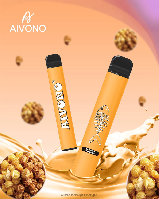 Aivono AIM FISHBONE 600 karamell popcorn - 4V8N6H286 Aivono Vape Norge