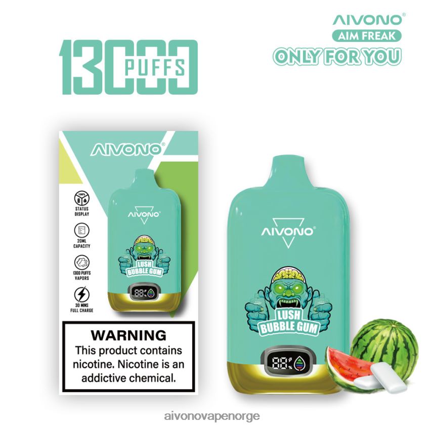 Aivono AIM FREAK 13000 frodig tyggegummi - 4V8N6H247 Aivono Vape Norge