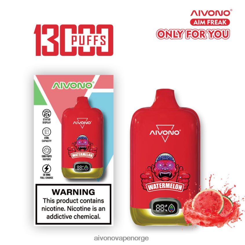 Aivono AIM FREAK 13000 vannmelon - 4V8N6H244 Aivono Vape Norge