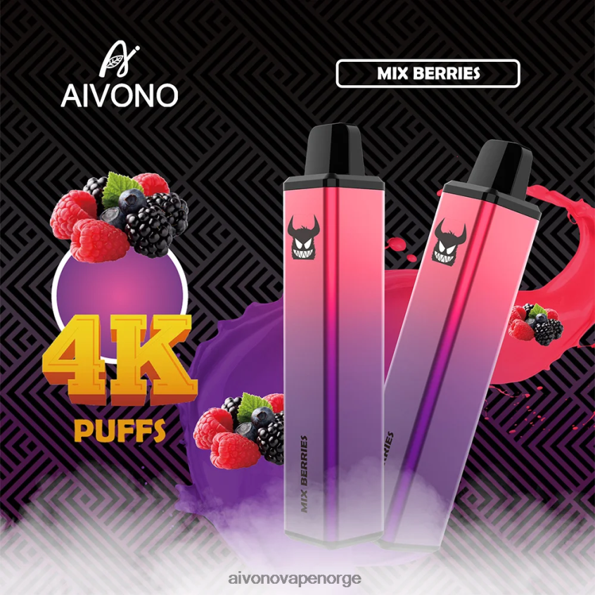 Aivono AIM FREAK 4000 blandede bær - 4V8N6H260 Aivono Vape Reddit
