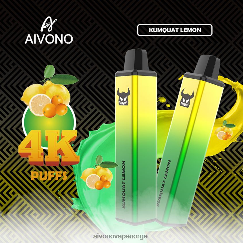 Aivono AIM FREAK 4000 kumquat sitron - 4V8N6H256 Aivono Vape Norge