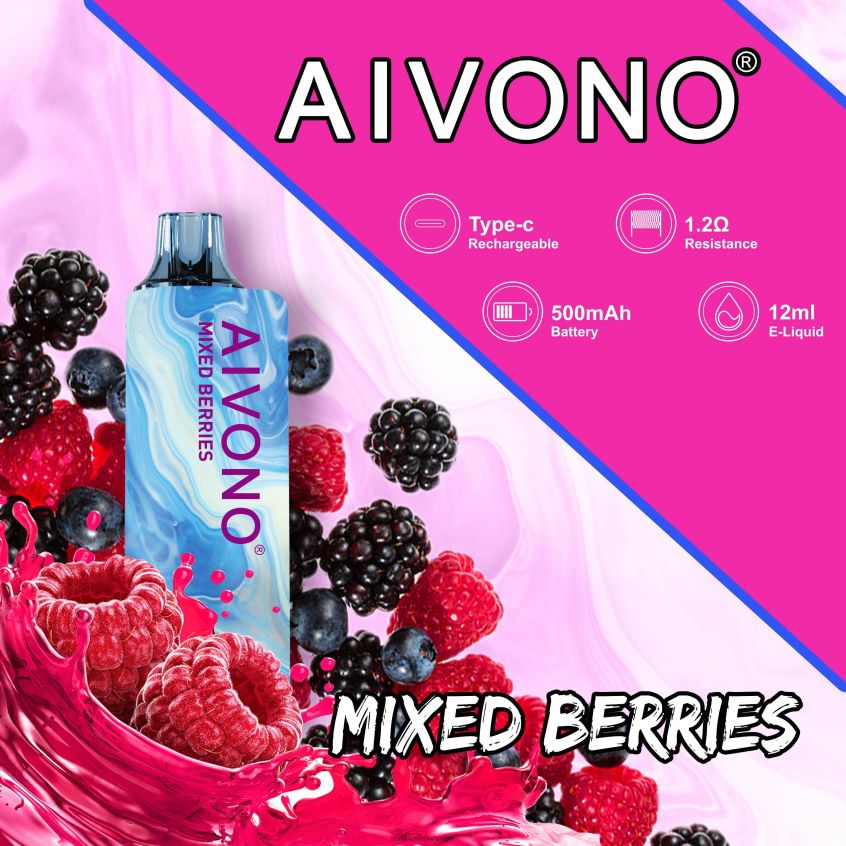 Aivono AIM GUN 7000 blandede bær - 4V8N6H111 Aivono Vape