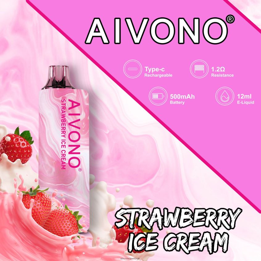 Aivono AIM GUN 7000 jordbæris - 4V8N6H105 Aivono Vape