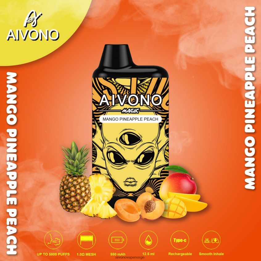 mango ananas fersken