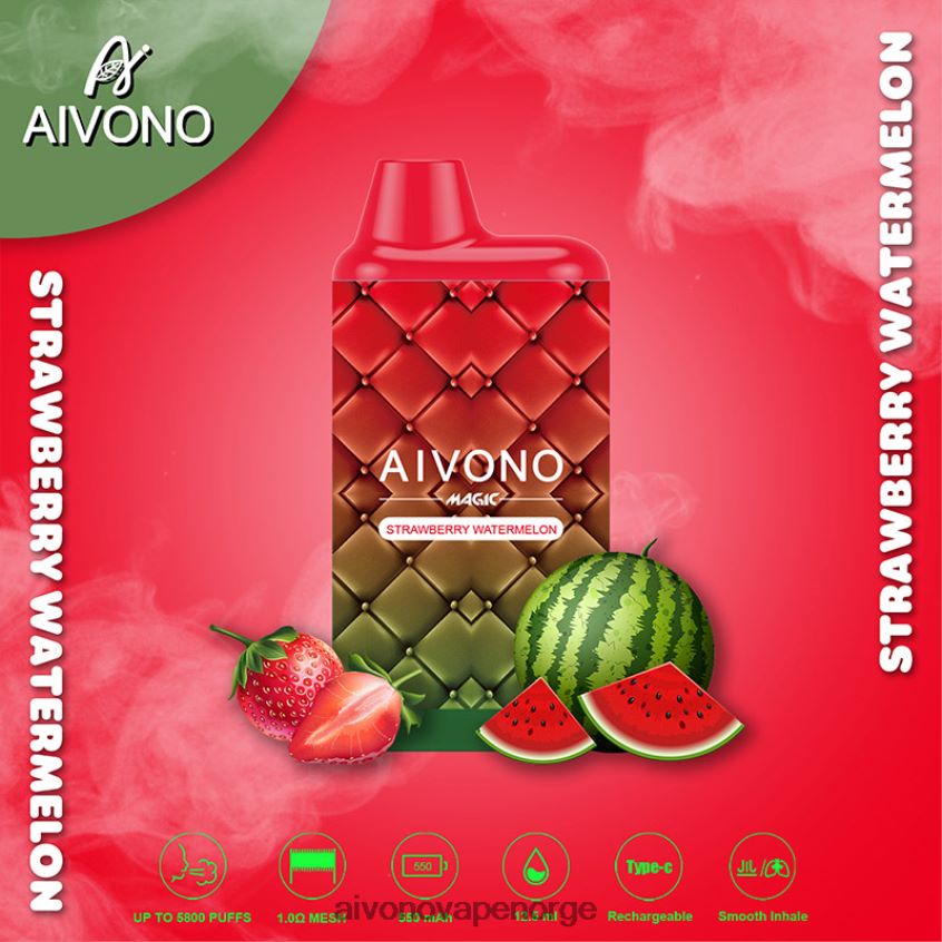 Aivono AIM MAGIC 5800 munnboks sigarett jordbær vannmelon - 4V8N6H99 Aivono Vape
