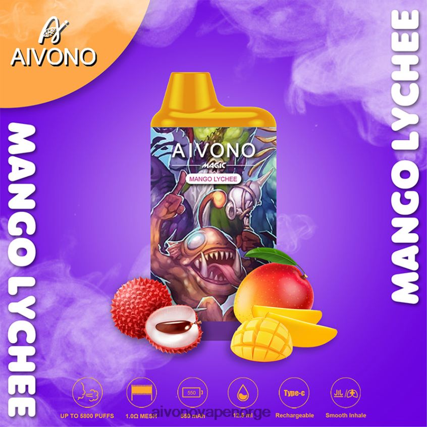 Aivono AIM MAGIC 5800 munnboks sigarett mango litchi - 4V8N6H98 Aivono Vape Reddit