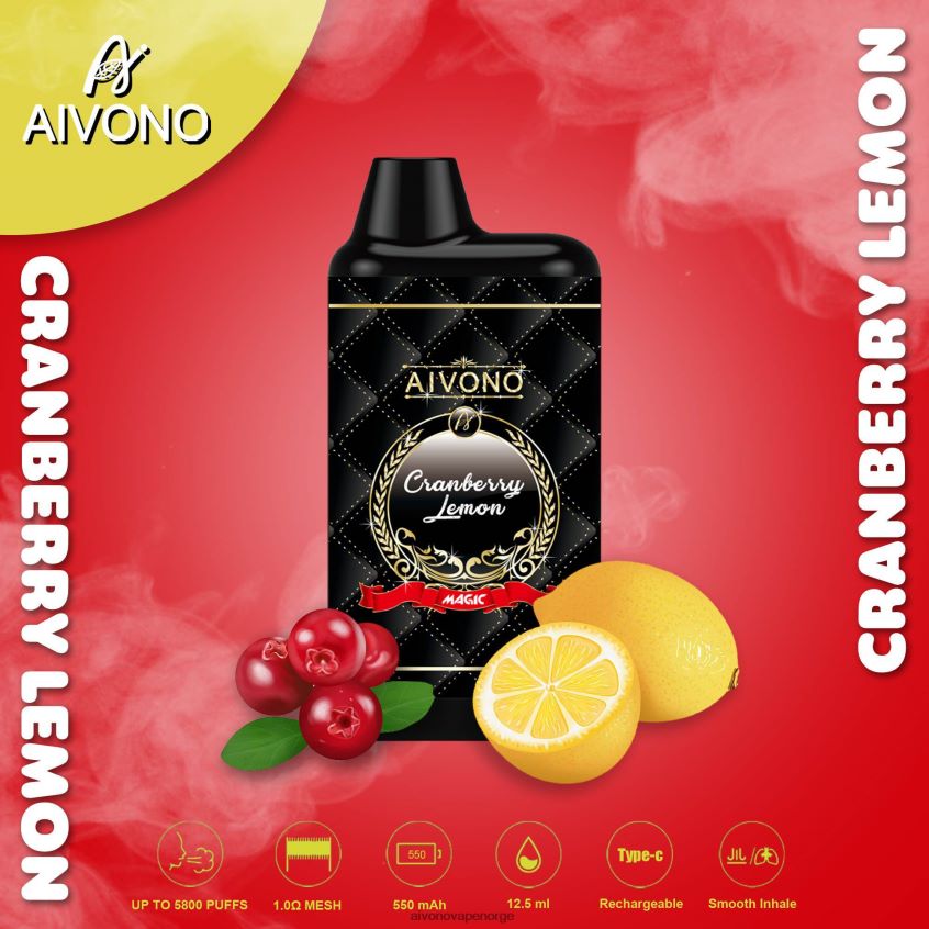 Aivono AIM MAGIC 5800 munnboks sigarett tranebær sitron - 4V8N6H89 Aivono Vape Reddit