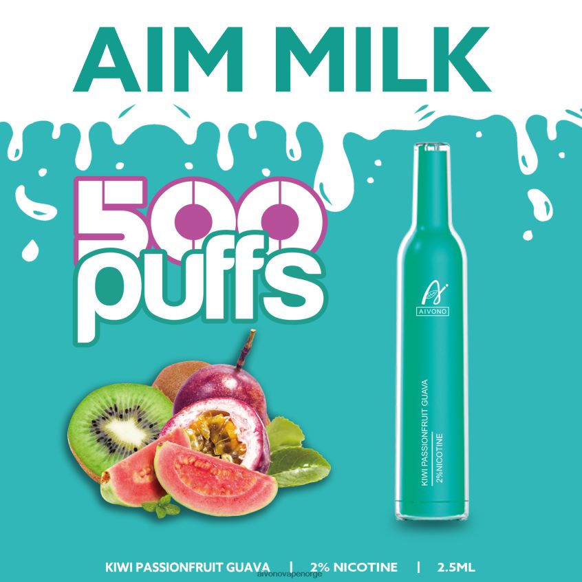 Aivono AIM MILK 500 kiwi pasjonsfrukt guava - 4V8N6H272 Aivono Vape Reddit