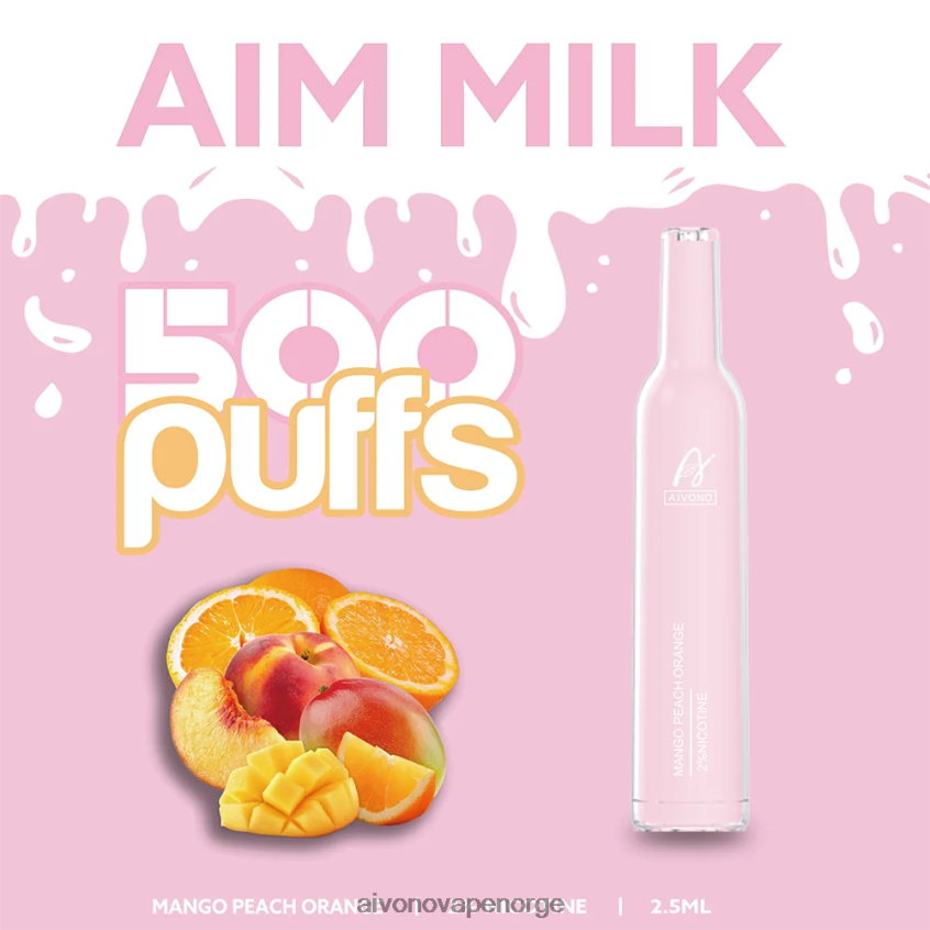 Aivono AIM MILK 500 mango fersken appelsin - 4V8N6H269 Aivono Vape Reddit