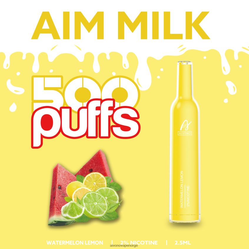 Aivono AIM MILK 500 vannmelon sitron - 4V8N6H270 Aivono Vape