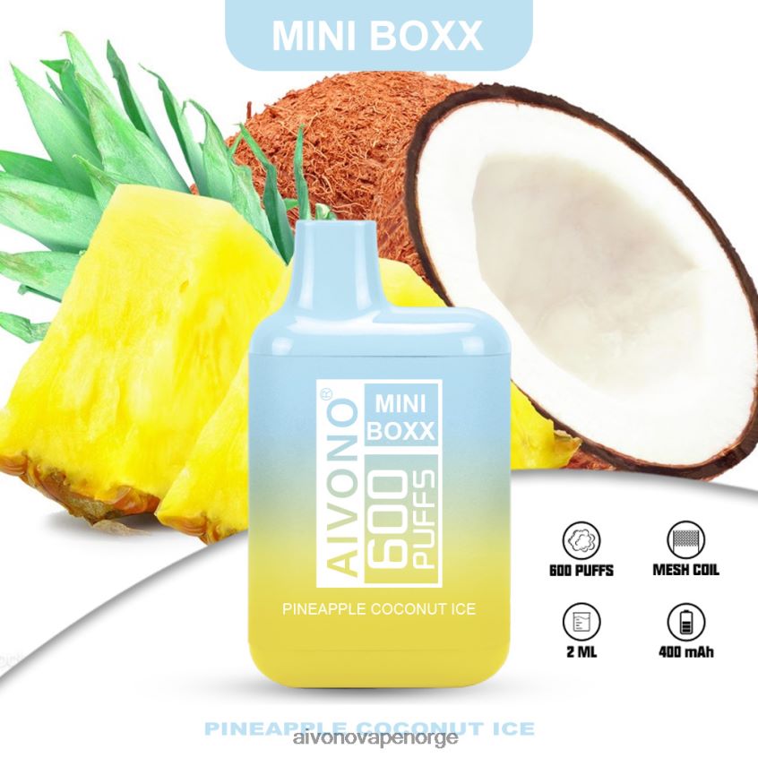Aivono AIM MINI BOXX 600 ananas kokos is - 4V8N6H238 Aivono Vape Norge