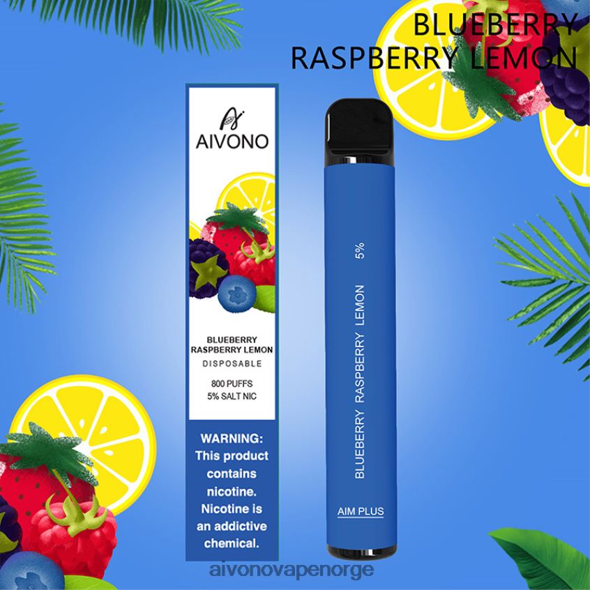 Aivono AIM PLUS 800 blåbær bringebær sitron - 4V8N6H173 Aivono Vape Reddit