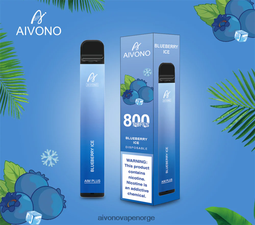 Aivono AIM PLUS 800 blåbæris - 4V8N6H175 Aivono Vape Norge