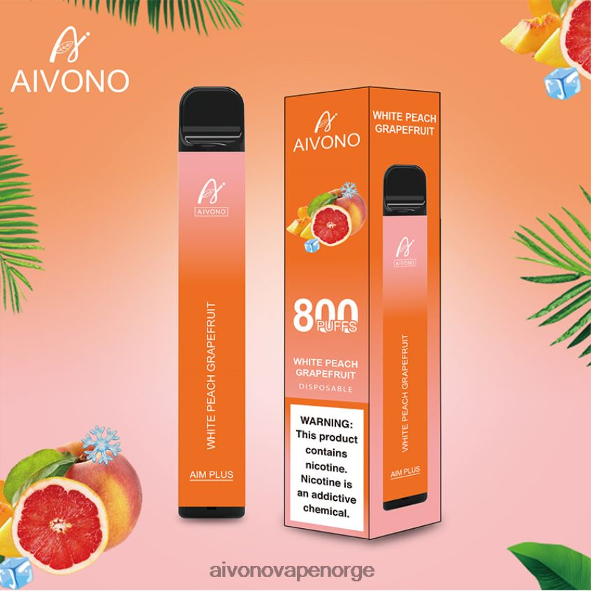 Aivono AIM PLUS 800 hvit fersken grapefrukt - 4V8N6H199 Aivono Vape Norge