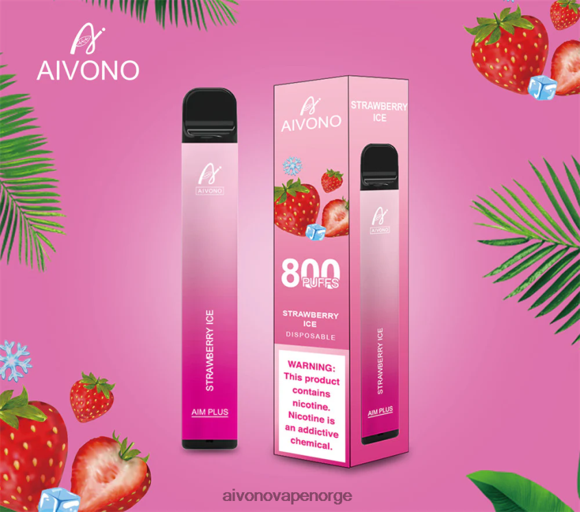 Aivono AIM PLUS 800 jordbæris - 4V8N6H193 Aivono Vape Norge