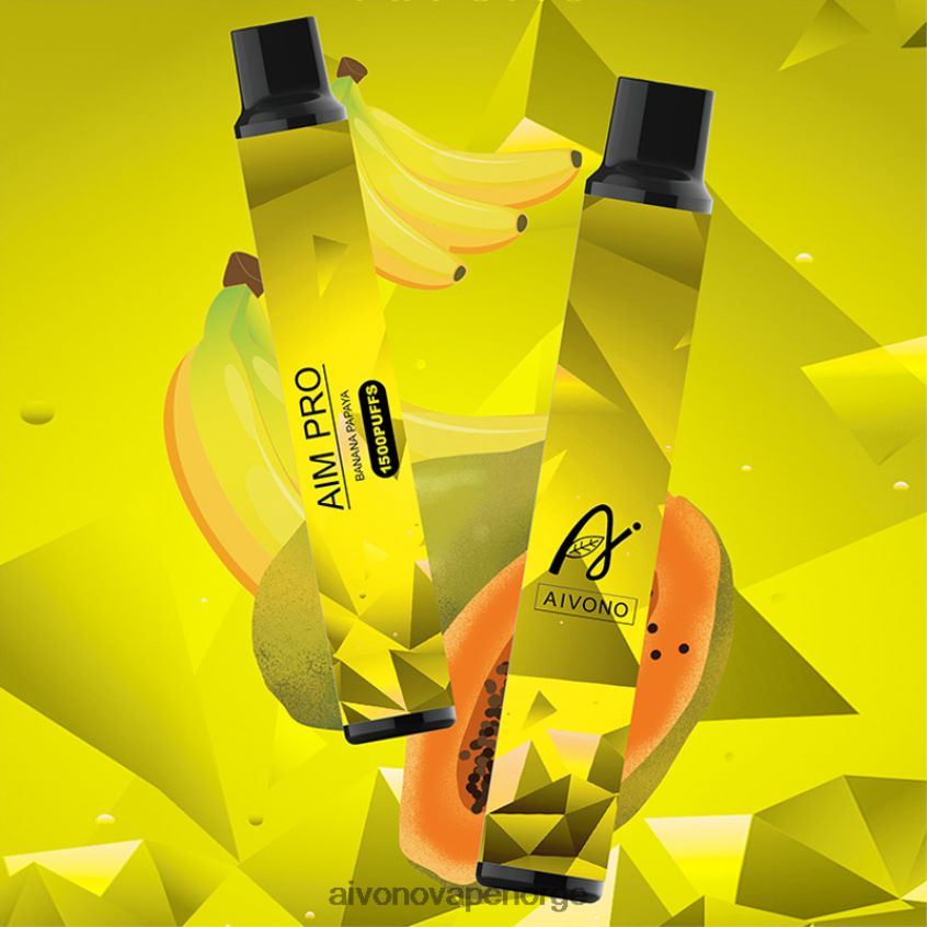 Aivono AIM PRO 1500 banan papaya - 4V8N6H169 Aivono Vape Norge