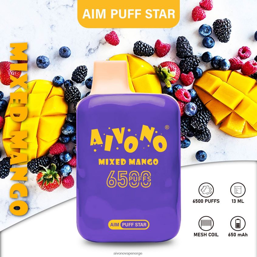 Aivono AIM PUFF STAR 6500 blandet mango - 4V8N6H296 Aivono Vape Reddit