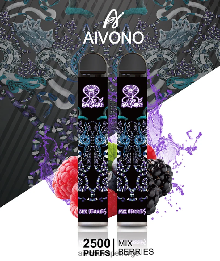 Aivono AIM SNAKE 2500 bland bær - 4V8N6H312 Aivono Vape