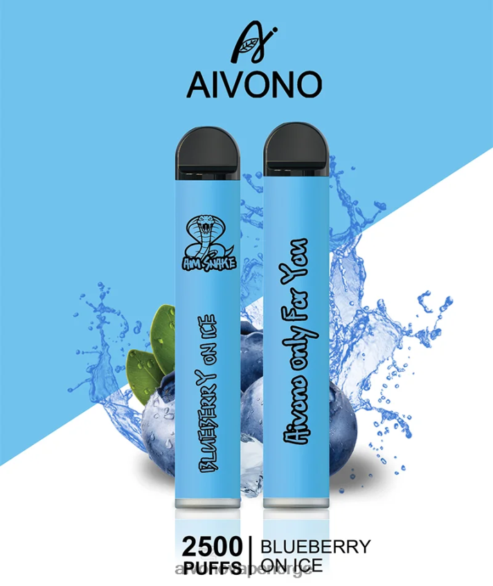 Aivono AIM SNAKE 2500 blåbær på is - 4V8N6H299 Aivono Vape Reddit