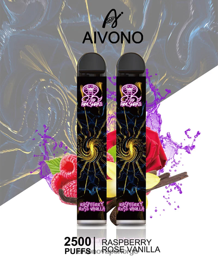 Aivono AIM SNAKE 2500 bringebær rose vanilje - 4V8N6H317 Aivono Vape Reddit