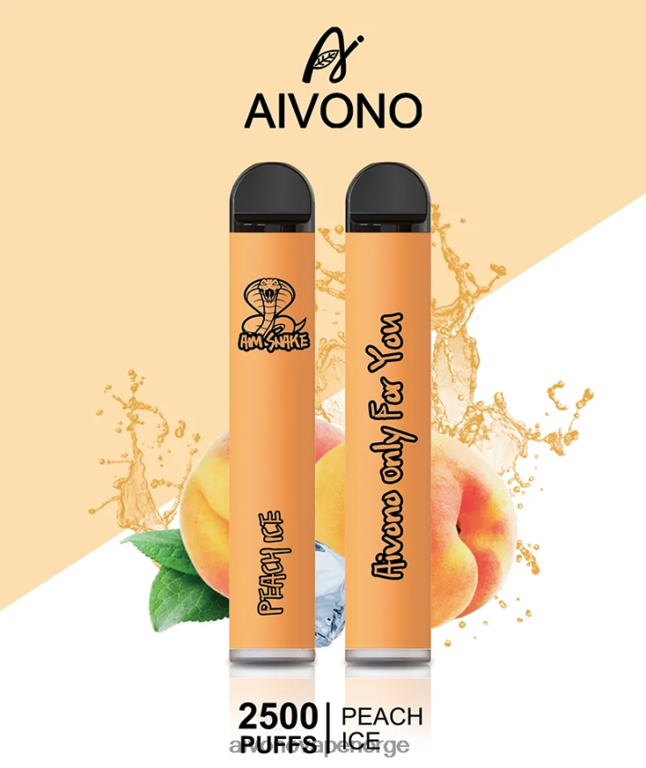 Aivono AIM SNAKE 2500 fersken is - 4V8N6H316 Aivono Vape Norge