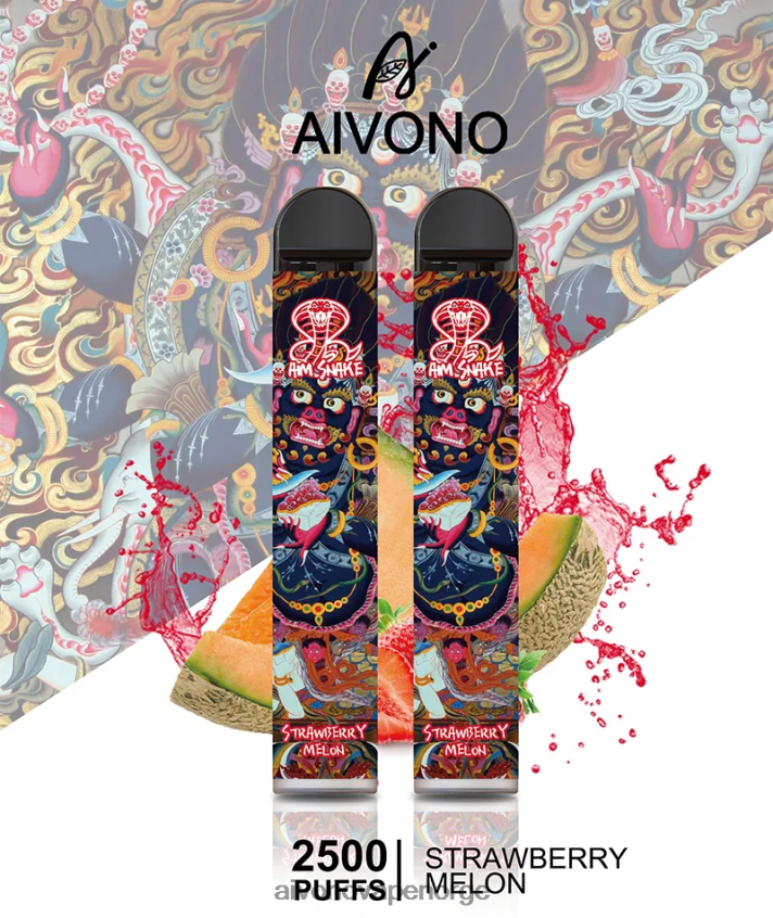 Aivono AIM SNAKE 2500 jordbær melon - 4V8N6H320 Aivono Vape Reddit
