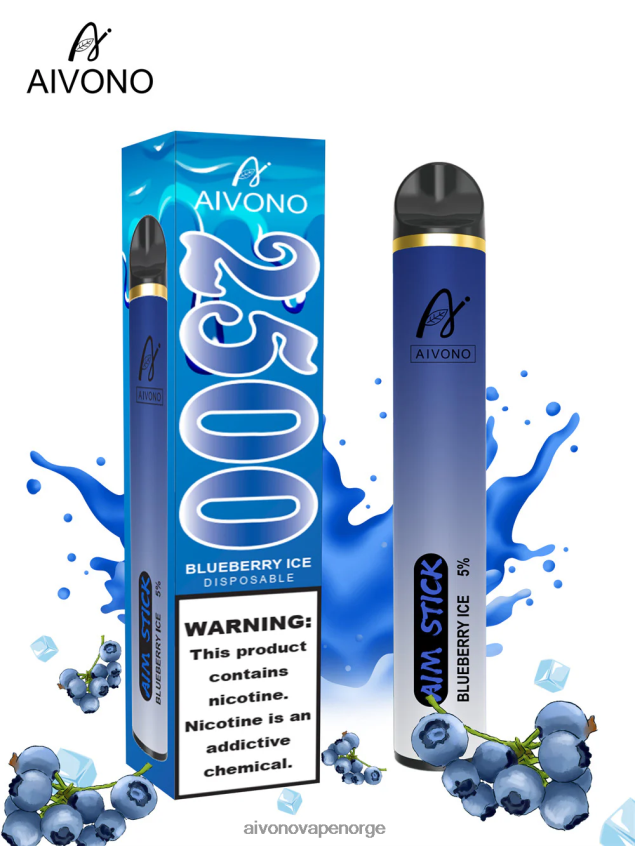 Aivono AIM STICK 2500 blåbæris - 4V8N6H152 Aivono Vape Reddit