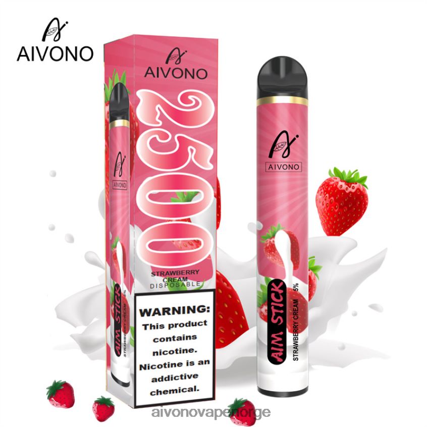 Aivono AIM STICK 2500 jordbærkrem - 4V8N6H155 Aivono Vape Reddit