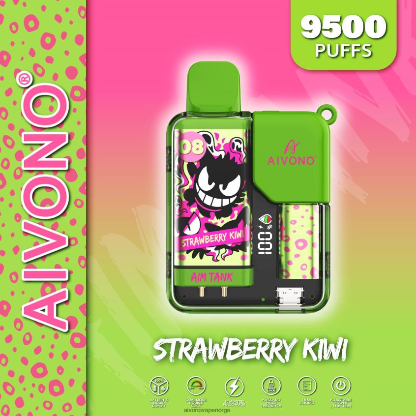 Aivono AIM TANK 9500 jordbær kiwi - 4V8N6H47 Aivono Vape Reddit