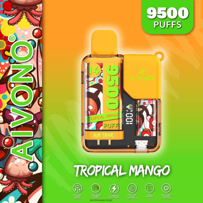 Aivono AIM TANK 9500 tropisk mango - 4V8N6H39 Aivono Vape