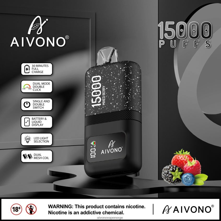 Aivono AIM magic 15 000 blandet bær - 4V8N6H67 Aivono Vape Norge