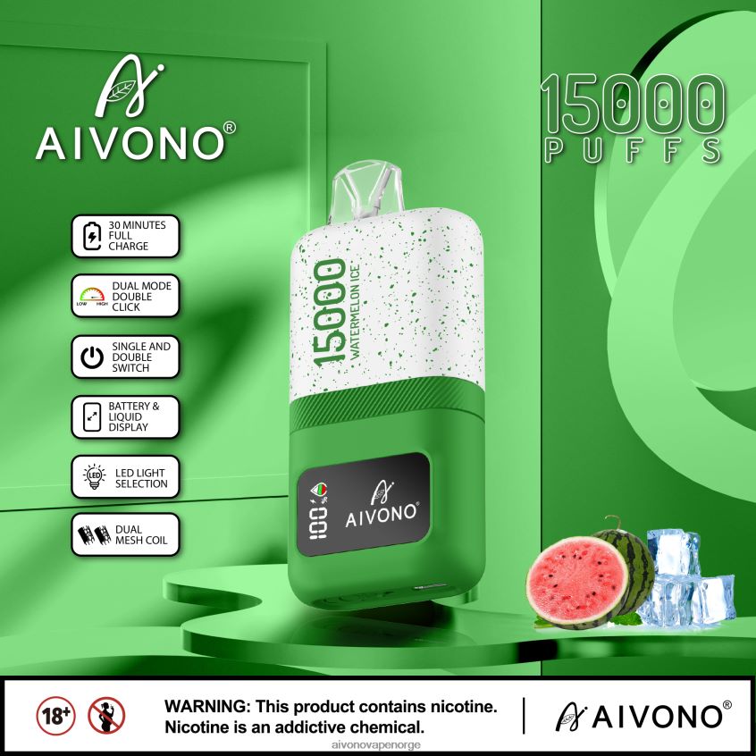 Aivono AIM magic 15 000 vannmelon is - 4V8N6H70 Aivono Vape Norge