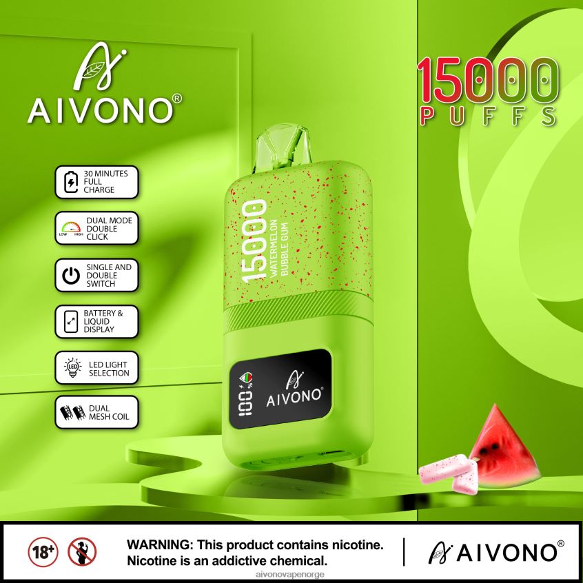 Aivono AIM magic 15 000 vannmelon tyggegummi - 4V8N6H65 Aivono Vape Reddit