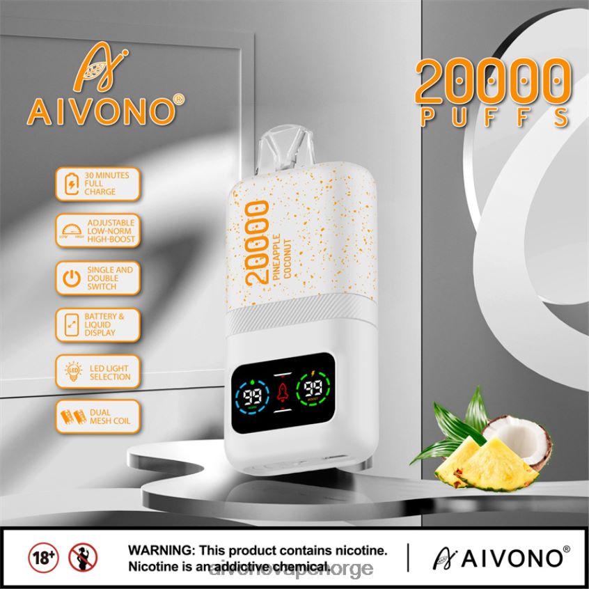 Aivono AIM magic 20 000 ananas kokos is - 4V8N6H76 Aivono Vape Norge