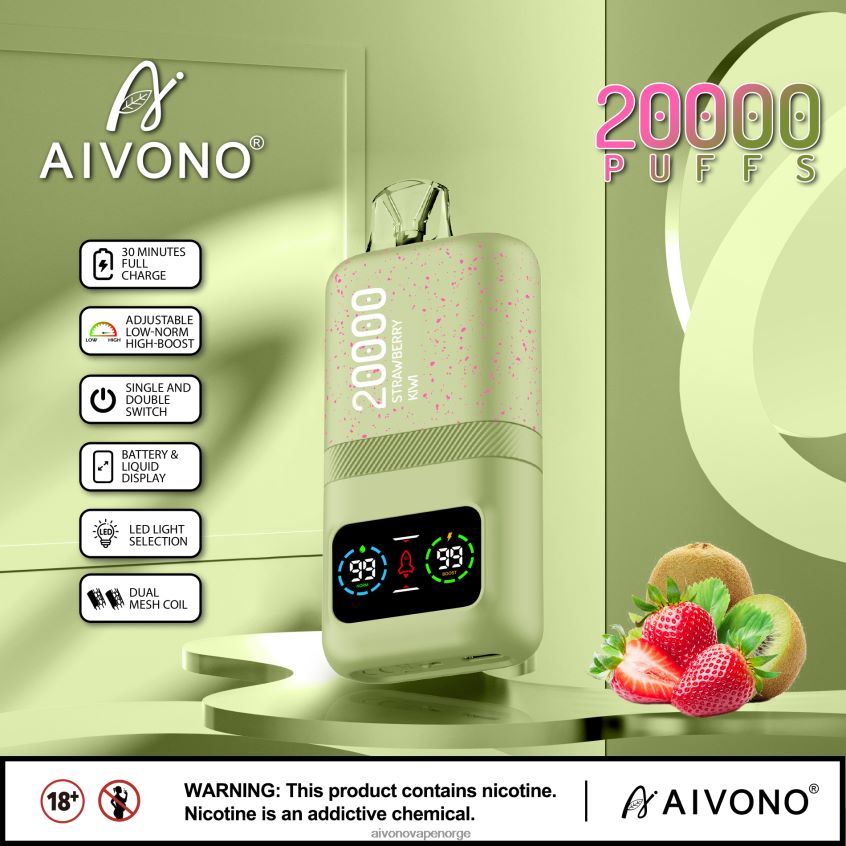 Aivono AIM magic 20 000 jordbær kiwi - 4V8N6H81 Aivono Vape
