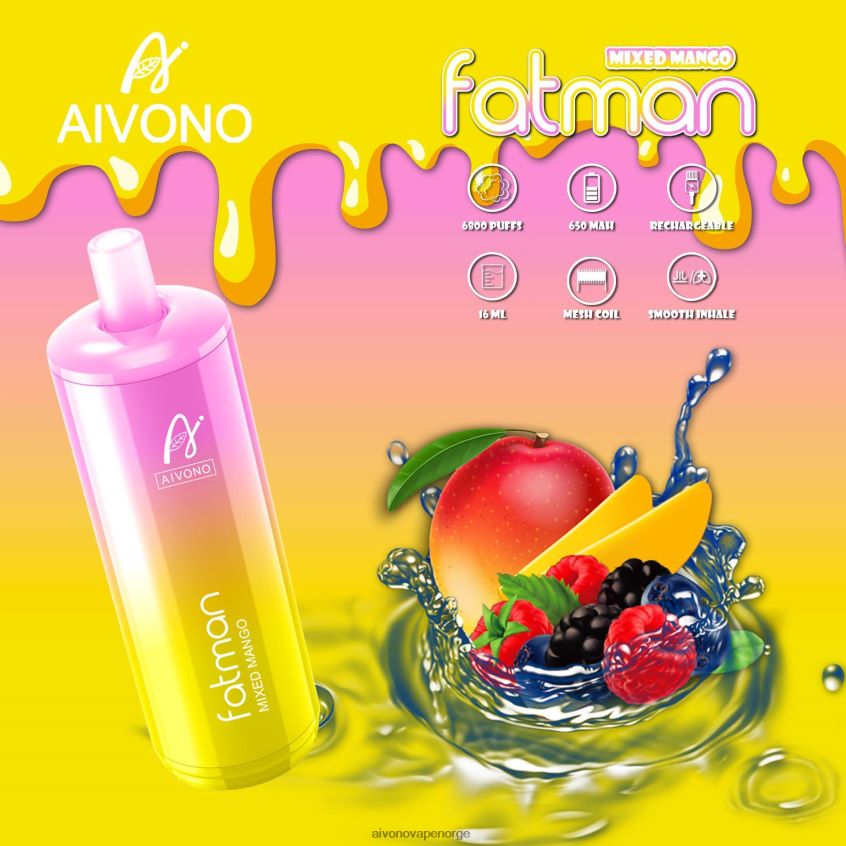 Aivono FATMAN 6800 blandet mango - 4V8N6H26 Aivono Vape Reddit