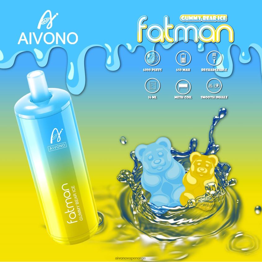 Aivono FATMAN 6800 gummibjørn is - 4V8N6H32 Aivono Vape Reddit