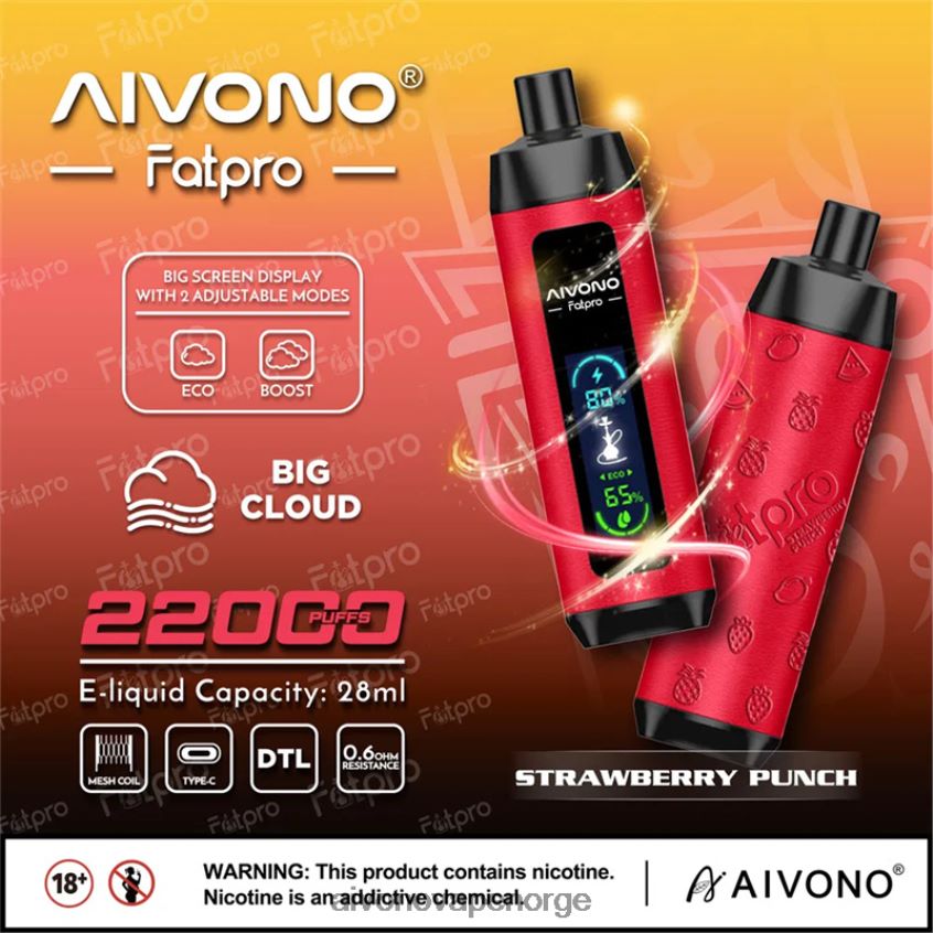 Aivono Fatpro 22000 jordbærpunch - 4V8N6H8 Aivono Vape Reddit