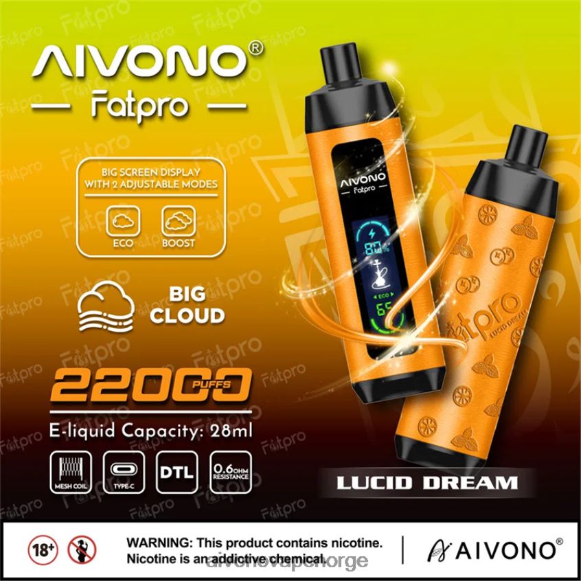 Aivono Fatpro 22000 klar drøm - 4V8N6H7 Aivono Vape Norge