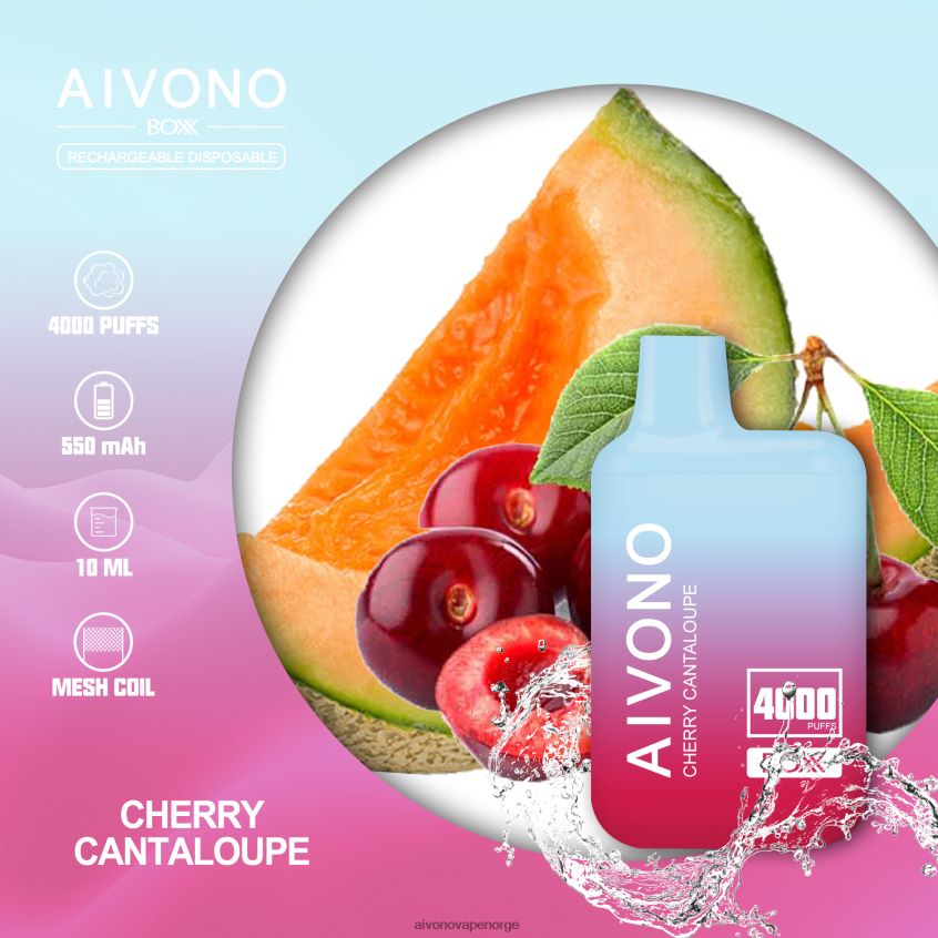 Aivono AIM BOXX 4000 kirsebær cantaloupe - 4V8N6H223 Aivono Vape Norge